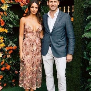 For Love & Lemons Botanic MIdi Dress Nude